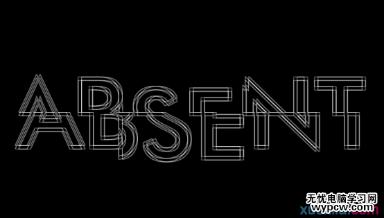 PS抽象的發光字體