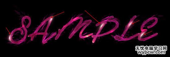 制作夢幻紫色星空文字圖片的PS教程