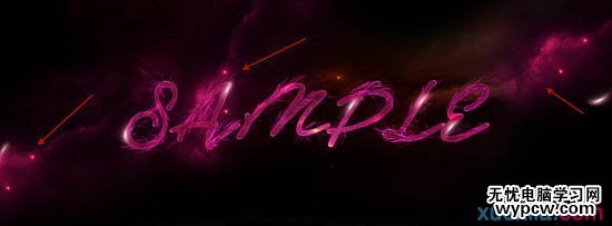 制作夢幻紫色星空文字圖片的PS教程