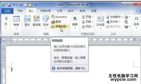 word2010中進行截圖的兩種技巧