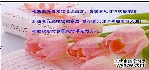 word2007如何制作婦女節電子賀卡