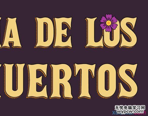 PS教程:PS創建亡靈節萬壽菊文字特效