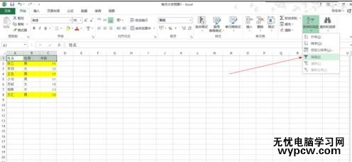 excel2013對數據進行顏色篩選的方法