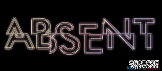 PS抽象的發光字體