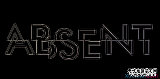 PS抽象的發光字體