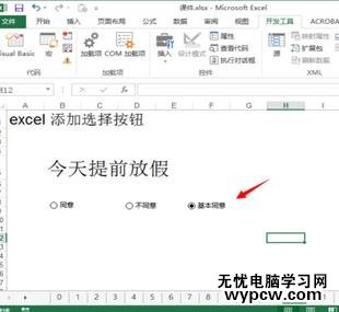 excel2013制作選項按鈕的方法