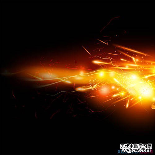 Photoshop制作極速動感火焰立體字