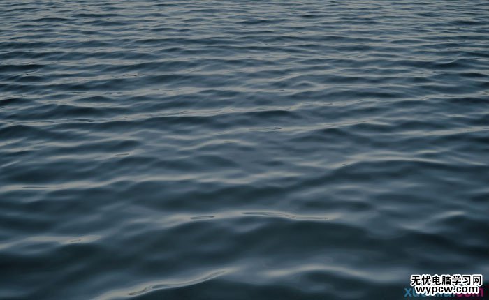 PS置換濾鏡制作湖面上的水波文字