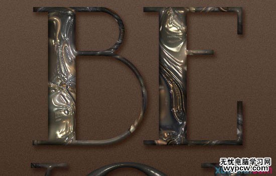 Photoshop制作華麗的鑲寶石金屬字