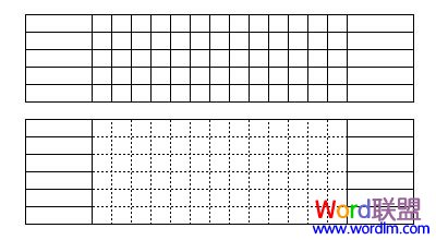 將小單元格的邊線換成虛線