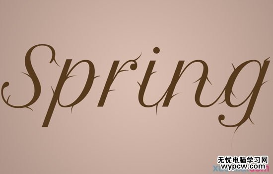 七夕節用PS創建清新雅致的櫻花效果字體