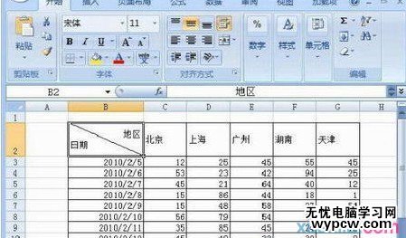 Excel斜線表頭怎么做10