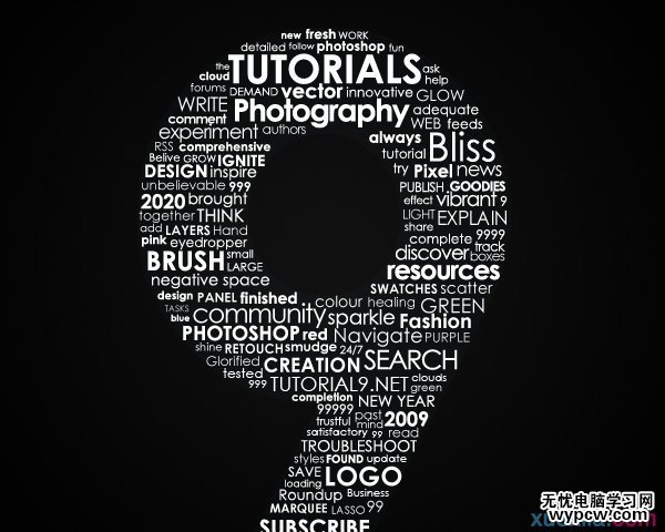 PS制作炫彩堆疊文字效果