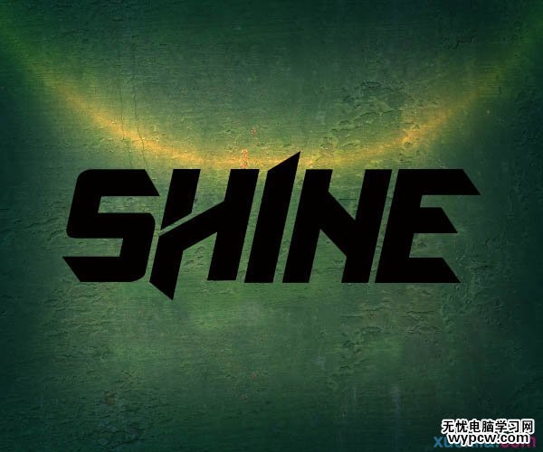 用PS制作綠色紋理效果的立體文字圖片