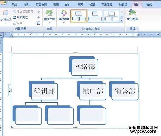 word2007制作組織結構圖的兩種方法