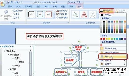 怎樣在Word2007中插入組織結構圖
