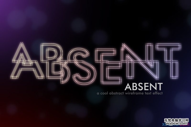 PS抽象的發光字體