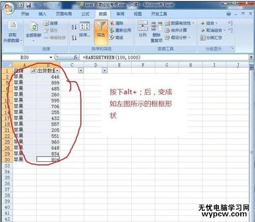 excel2013篩選后復制粘貼數據的教程