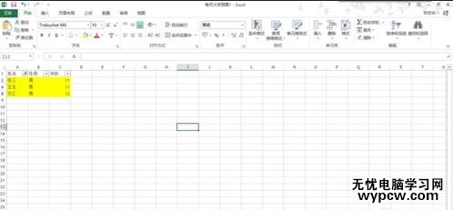 excel2013對數據進行顏色篩選的方法