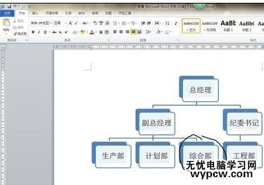 word2010中制作組織結構圖的兩種技巧