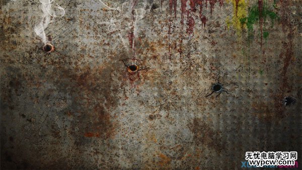 Photoshop制作古典暗金質感立體字