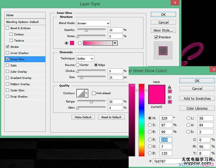 制作夢幻紫色星空文字圖片的PS教程