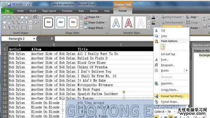 excel2010添加水印設(shè)置的教程