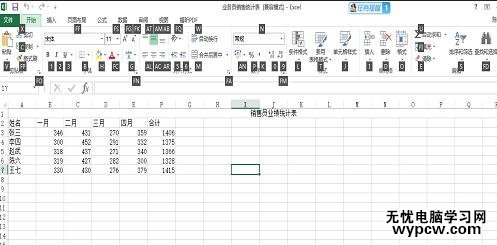 excel2013僅用鍵盤操作的教程