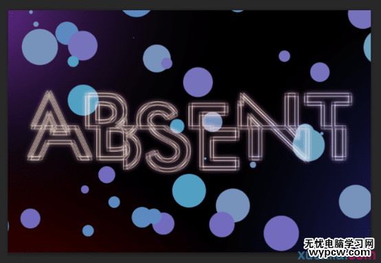 PS抽象的發光字體