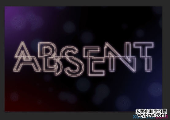 PS抽象的發光字體