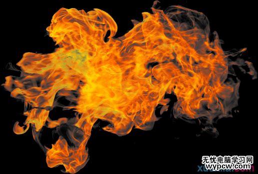 Photoshop制作極速動感火焰立體字