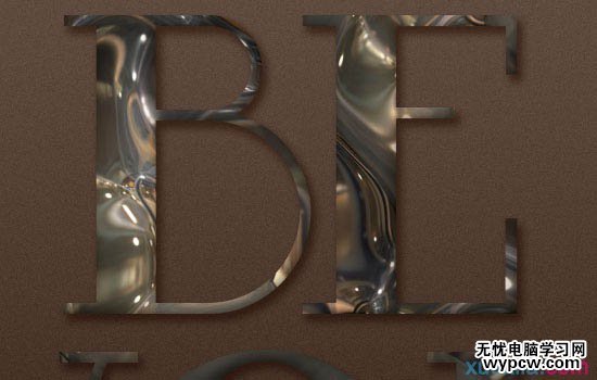 Photoshop制作華麗的鑲寶石金屬字