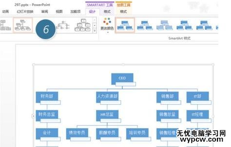 怎么用ppt2013制作復雜組織結構圖