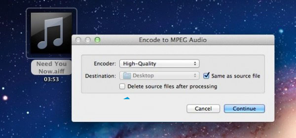 MAC OS Lion下將音頻文件轉換為m4a格式的技巧