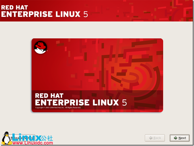 Red Hat Enterprise Linux 5.X的圖形安裝,Red Hat Enterprise Linux
