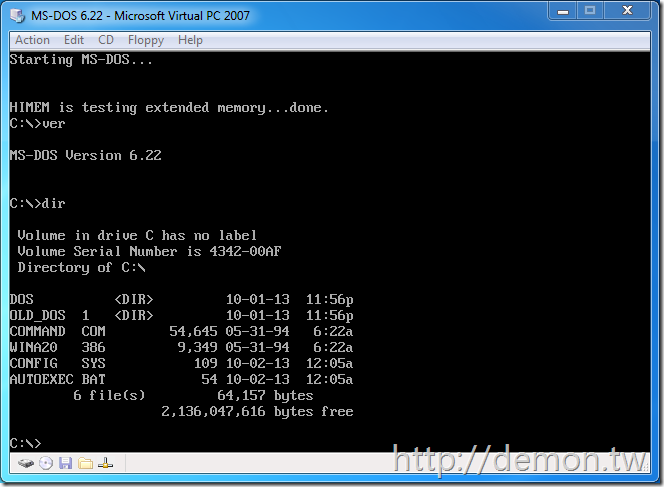 ms-dos version 6.22 ms-dos version 6.22