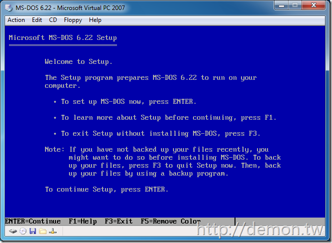 Microsoft MS-DOS 6.22 Setup Microsoft MS-DOS 6.22 Setup