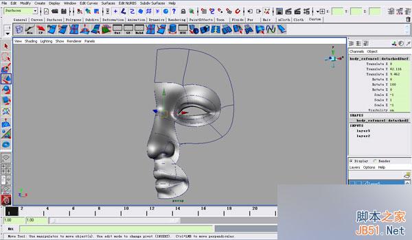 MAYA NURBS制作高精度生物模型詳解 武林網(wǎng) MAYA建模教程