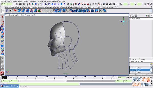 MAYA NURBS制作高精度生物模型詳解 武林網(wǎng) MAYA建模教程