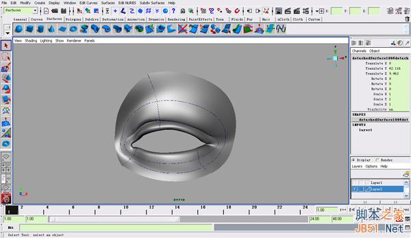 MAYA NURBS制作高精度生物模型詳解 武林網(wǎng) MAYA建模教程