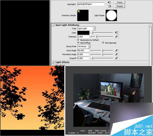 Maya Mentalray渲染逼真辦公桌教程 武林網(wǎng) MAYA材質(zhì)燈光