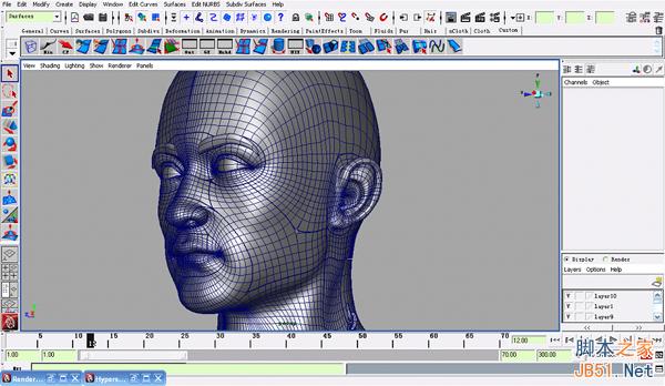 MAYA NURBS制作高精度生物模型詳解 武林網(wǎng) MAYA建模教程