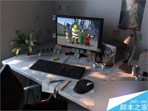 Maya Mentalray渲染逼真辦公桌教程 武林網(wǎng) MAYA材質(zhì)燈光