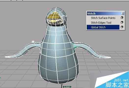 MAYA nurbs無縫建模打造一只企鵝 武林網(wǎng) MAYA建模教程