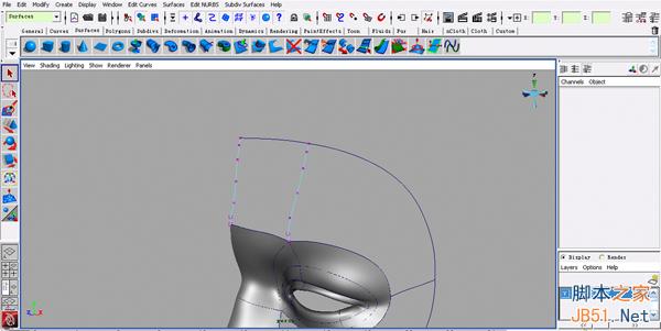 MAYA NURBS制作高精度生物模型詳解 武林網(wǎng) MAYA建模教程