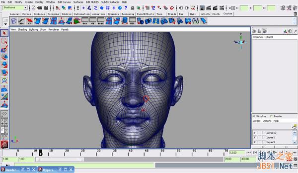 MAYA NURBS制作高精度生物模型詳解 武林網(wǎng) MAYA建模教程