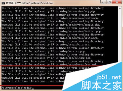 電腦中使用git命令增加文件出現(xiàn)字體警告如何解決5 電腦中使用git命令增加文件出現(xiàn)字體警告如何解決5