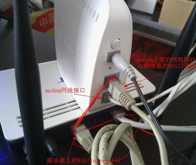 modem貓和路由器的連接 modem貓和路由器的連接