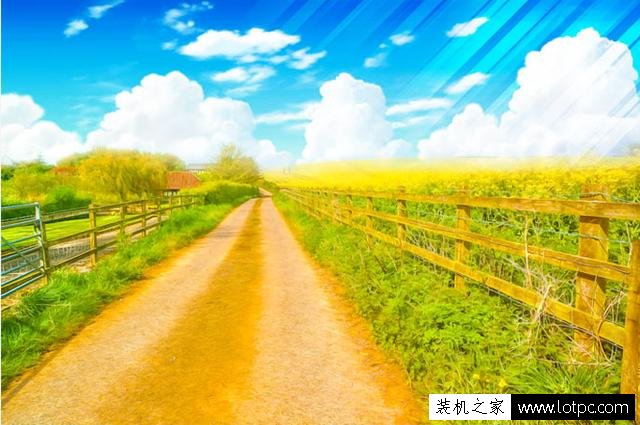 使用photoshop軟件將現實風景P成卡通效果