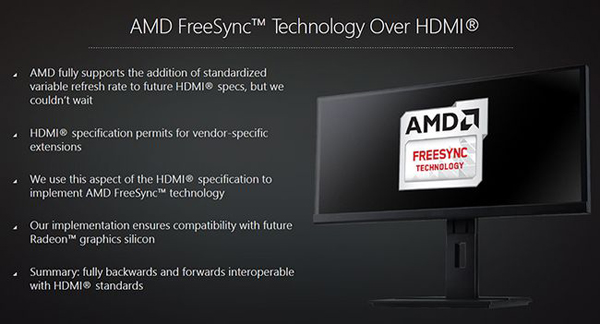 AMD公布Freesync顯示技術(shù)將支持HDMI